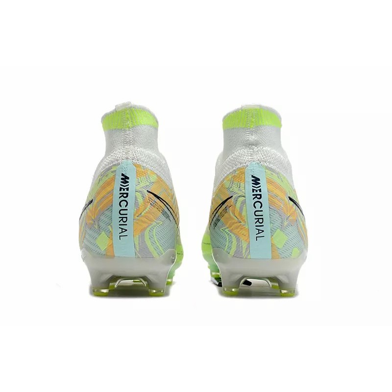 Botas de Fútbol Nike Air Zoom Mercurial Superfly IX Elite AG High Top Unisex Naranja&Verde Fluorescente&Blanco (#35~#45)