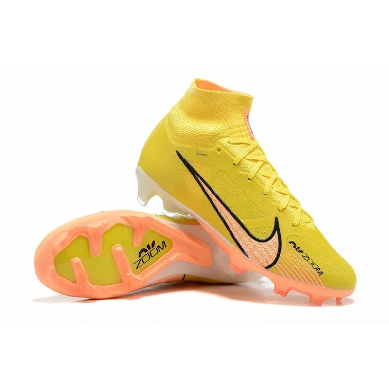 Botas de Fútbol Nike Air Zoom Mercurial Superfly IX Elite FG High Top Amarillo (#35~#45)