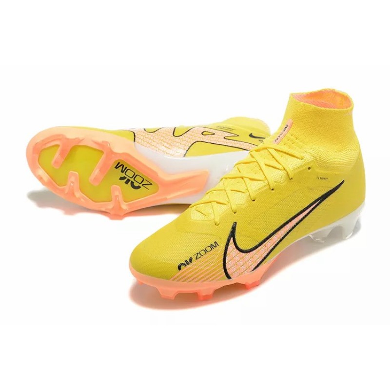 Botas de Fútbol Nike Air Zoom Mercurial Superfly IX Elite FG High Top Amarillo (#35~#45)