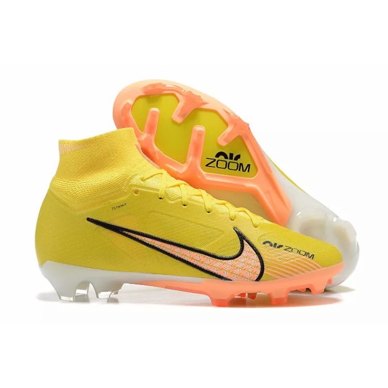 Botas de Fútbol Nike Air Zoom Mercurial Superfly IX Elite FG High Top Amarillo (#35~#45)
