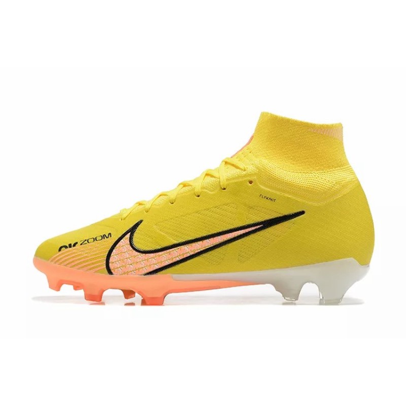 Botas de Fútbol Nike Air Zoom Mercurial Superfly IX Elite FG High Top Amarillo (#35~#45)