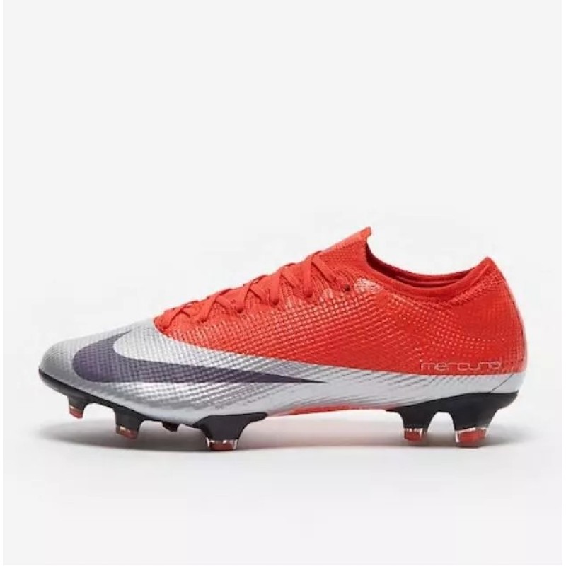 Botas de Fútbol Nike Mercurial Vapor XIII Elite FG Plateado&Rojo (#38~#46)