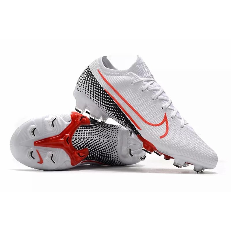 Botas de Fútbol Nike Mercurial Vapor 13 Elite FG Blanco&Rojo (#35~#45)