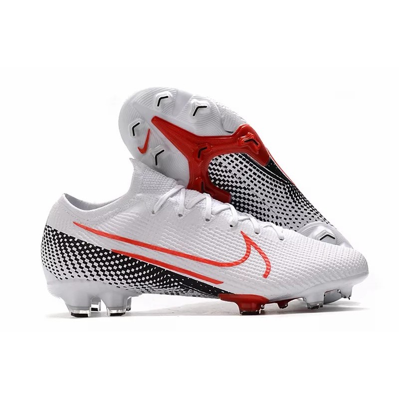 Botas de Fútbol Nike Mercurial Vapor 13 Elite FG Blanco&Rojo (#35~#45)