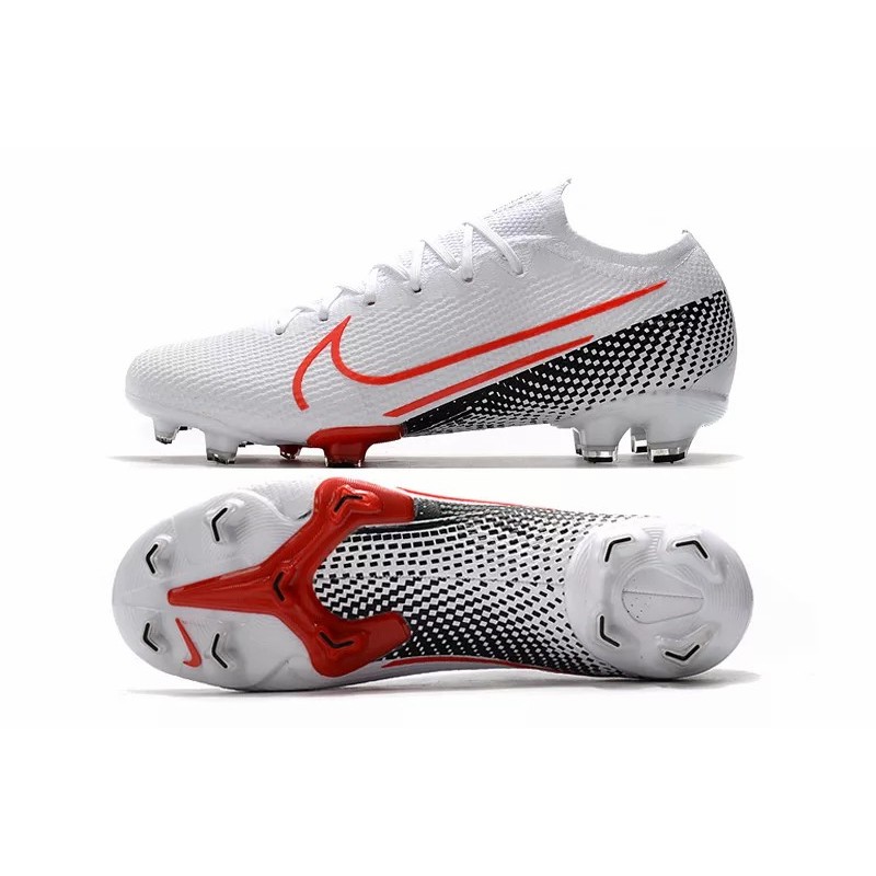 Botas de Fútbol Nike Mercurial Vapor 13 Elite FG Blanco&Rojo (#35~#45)