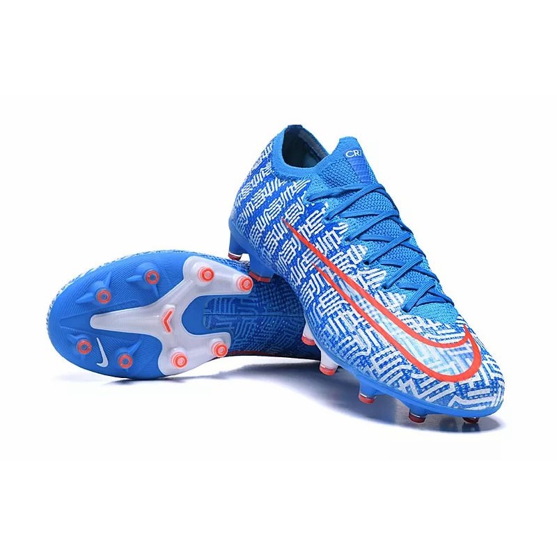 Botas de Fútbol Nike Mercurial Vapor 13 Elite CR7 AG Azul (#35~#45)
