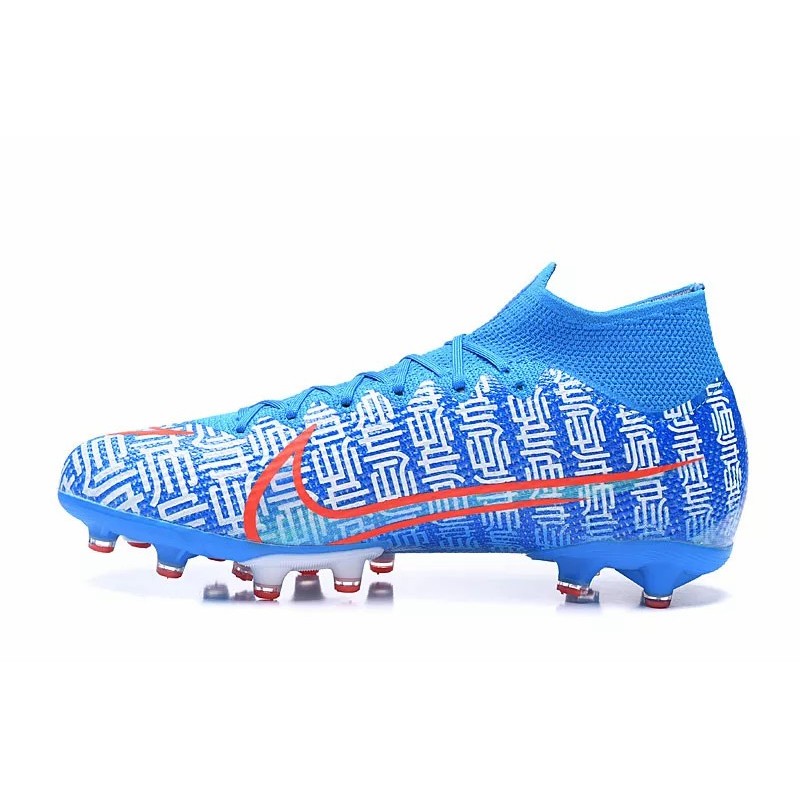 Botas de Fútbol Nike Mercurial Superfly VI Elite CR7 AG High Top Azul (#35~#45)