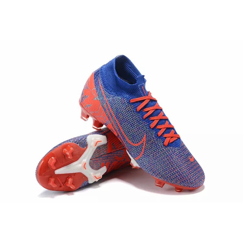 Botas de Fútbol NIKE Mercurial Superfly VII 360 Elite FG Azul&Rojo (#39~#45)
