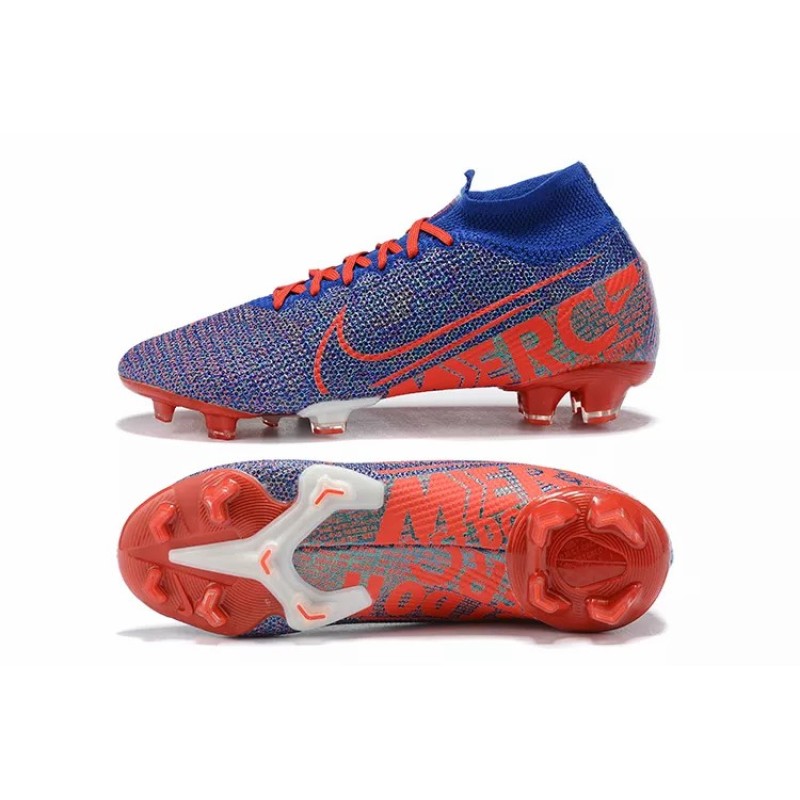 Botas de Fútbol NIKE Mercurial Superfly VII 360 Elite FG Azul&Rojo (#39~#45)