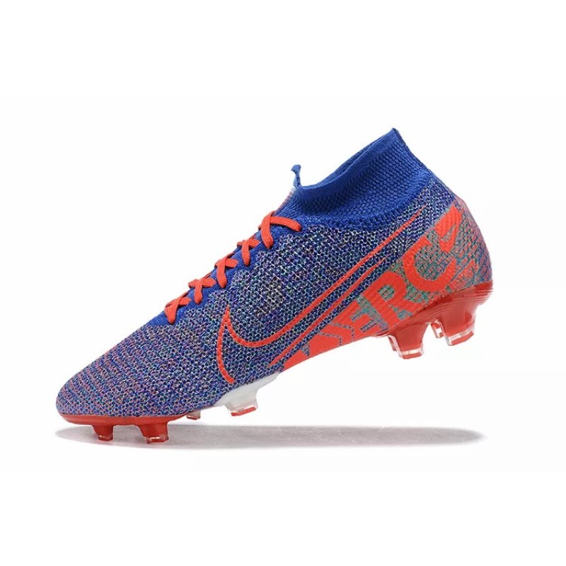 Botas de Fútbol NIKE Mercurial Superfly VII 360 Elite FG Azul&Rojo (#39~#45)