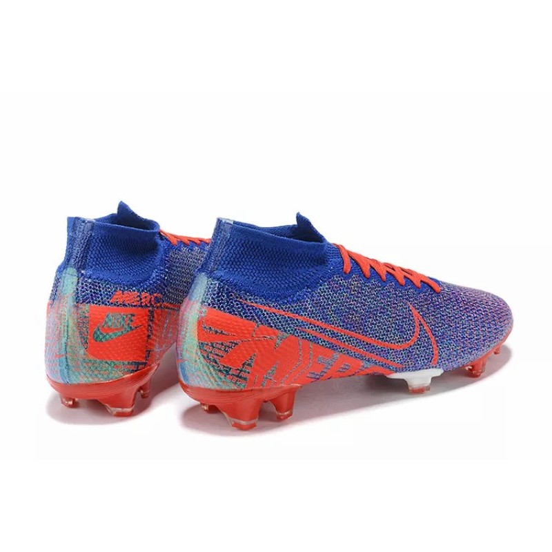 Botas de Fútbol NIKE Mercurial Superfly VII 360 Elite FG Azul&Rojo (#39~#45)