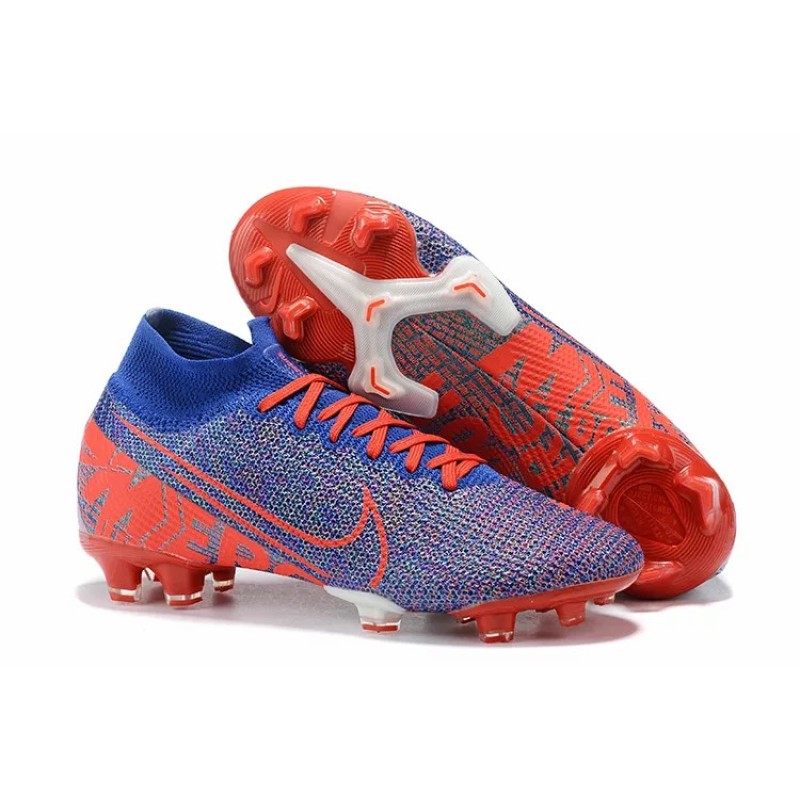Botas de Fútbol NIKE Mercurial Superfly VII 360 Elite FG Azul&Rojo (#39~#45)