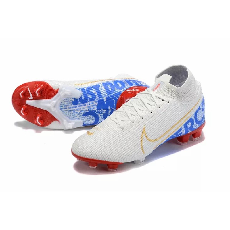 Botas de Fútbol Nike Mercurial Superfly VII 360 Elite FG Blanco&Azul&Rojo (#39~#45)