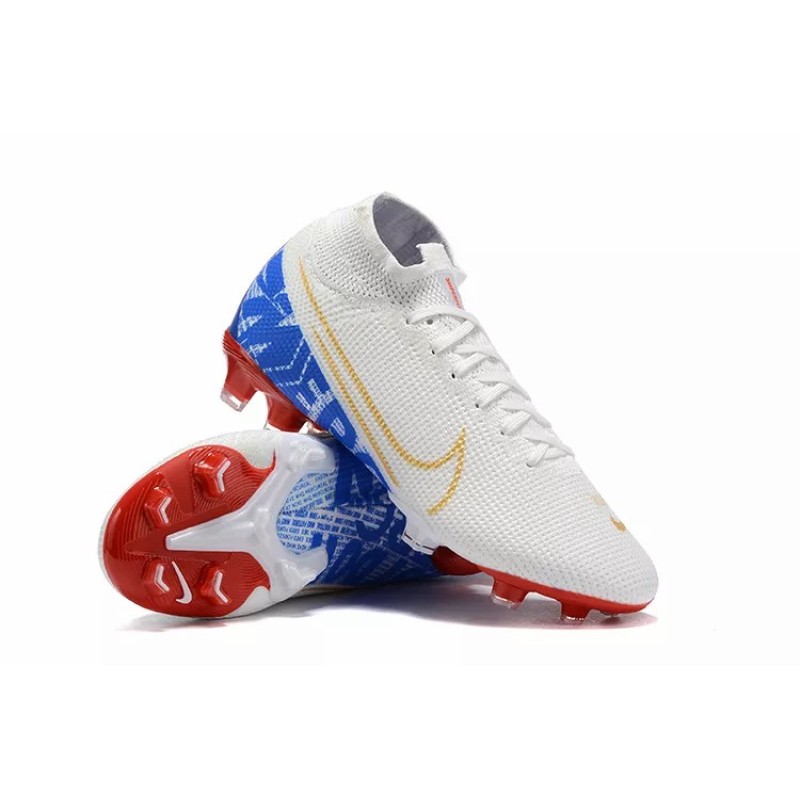 Botas de Fútbol Nike Mercurial Superfly VII 360 Elite FG Blanco&Azul&Rojo (#39~#45)