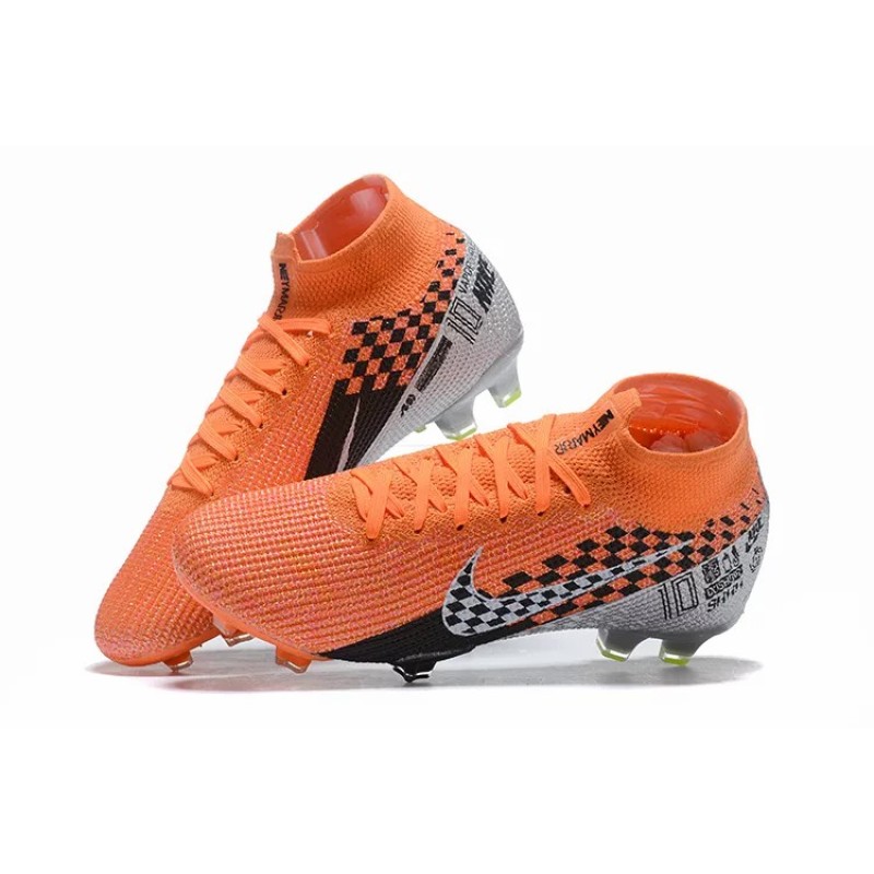 Botas de Fútbol Nike Superfly 7 Elite SE FG Plateado&Naranja (#39~#45)