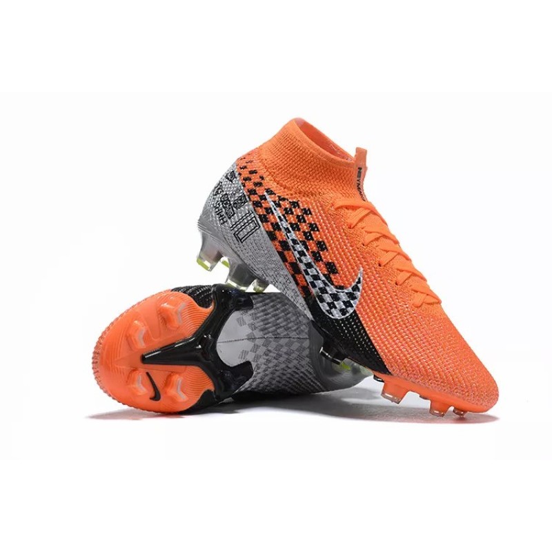 Botas de Fútbol Nike Superfly 7 Elite SE FG Plateado&Naranja (#39~#45)