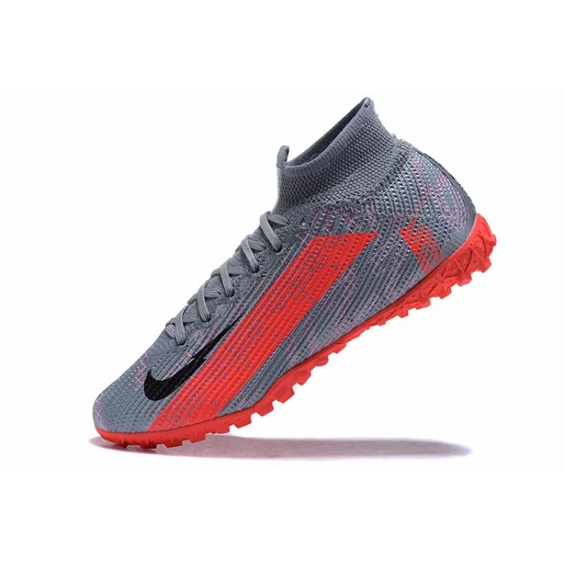 Botas de Fútbol Nike Mercurial Superfly VII 7 Elite TF Gris&Rojo (#39~#45)