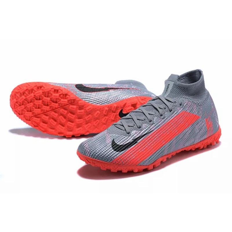 Botas de Fútbol Nike Mercurial Superfly VII 7 Elite TF Gris&Rojo (#39~#45)