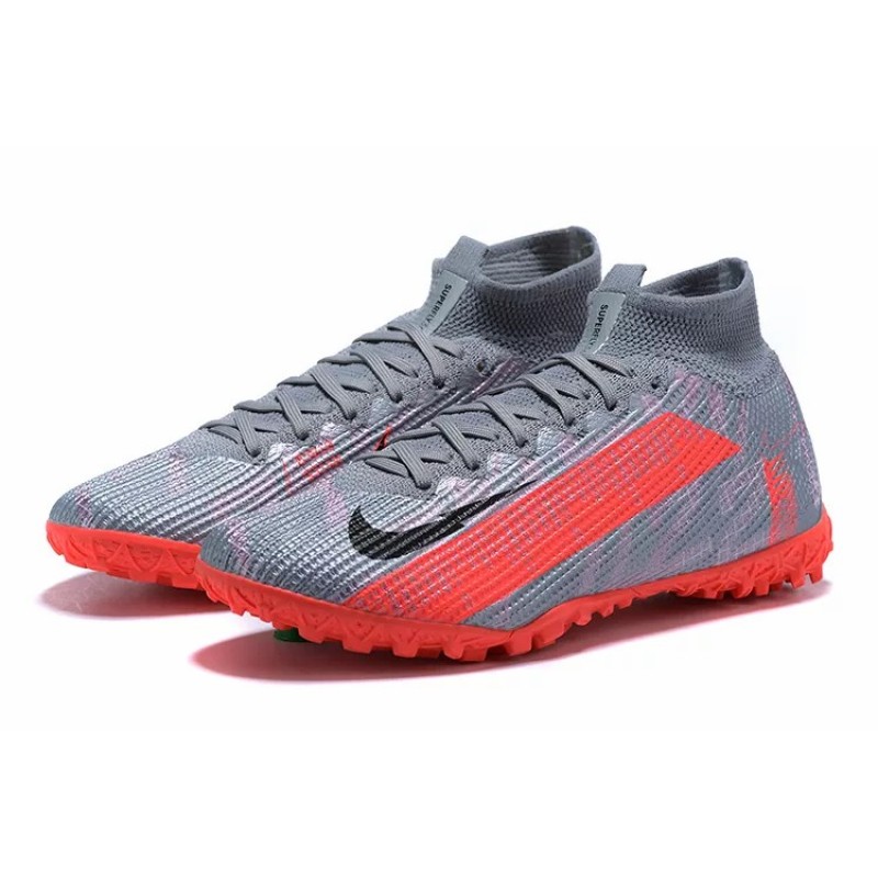 Botas de Fútbol Nike Mercurial Superfly VII 7 Elite TF Gris&Rojo (#39~#45)