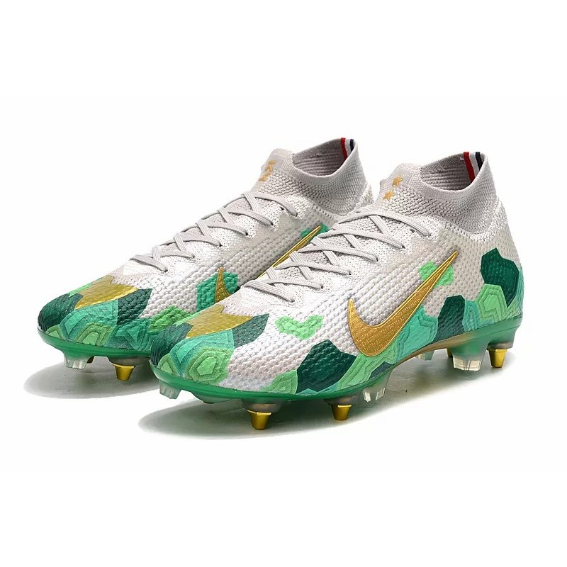 Botas de Fútbol Nike Mercurial Superfly 7 Elite SG-PRO Blanco&Verde (#39~#45)