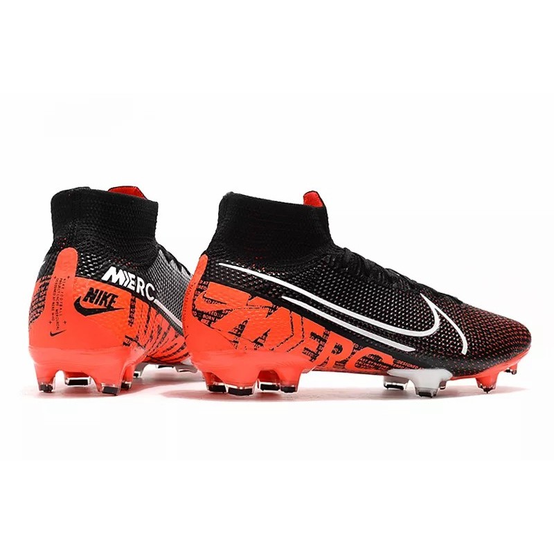Botas de Fútbol Nike Superfly 7 Elite SE FG Negro&Rojo Naranja (#39~#45)