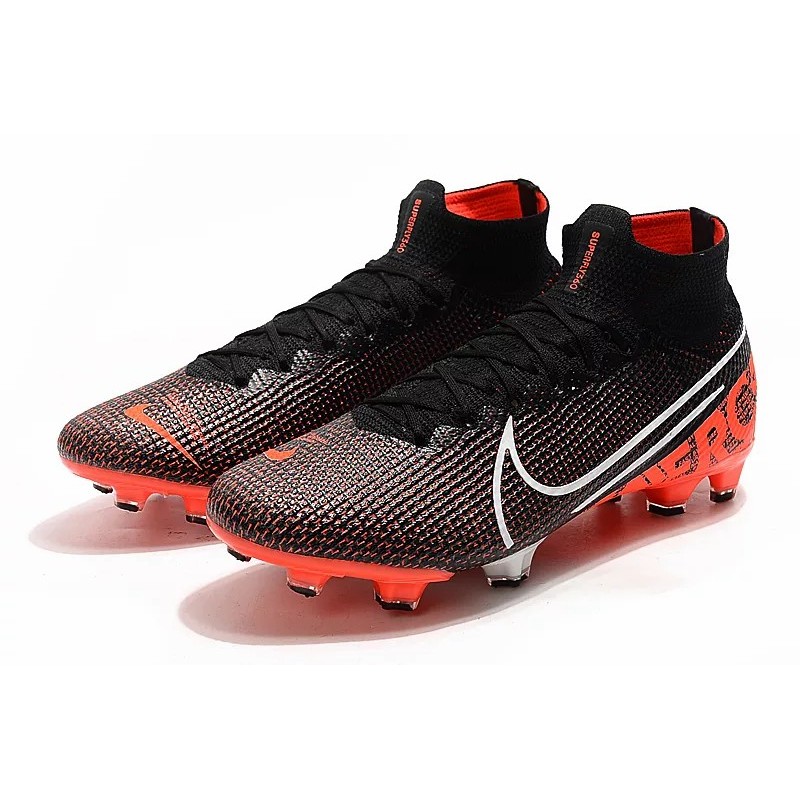 Botas de Fútbol Nike Superfly 7 Elite SE FG Negro&Rojo Naranja (#39~#45)
