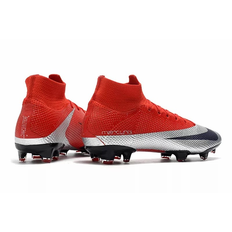 Botas de Fútbol Nike Superfly 7 Elite SE FG Rojo&Plateado (#39~#45)