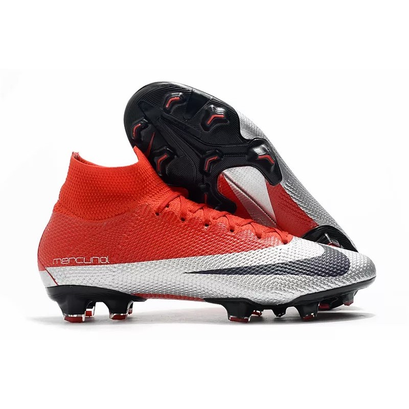 Botas de Fútbol Nike Superfly 7 Elite SE FG Rojo&Plateado (#39~#45)