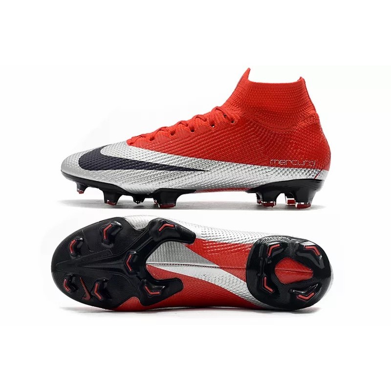 Botas de Fútbol Nike Superfly 7 Elite SE FG Rojo&Plateado (#39~#45)