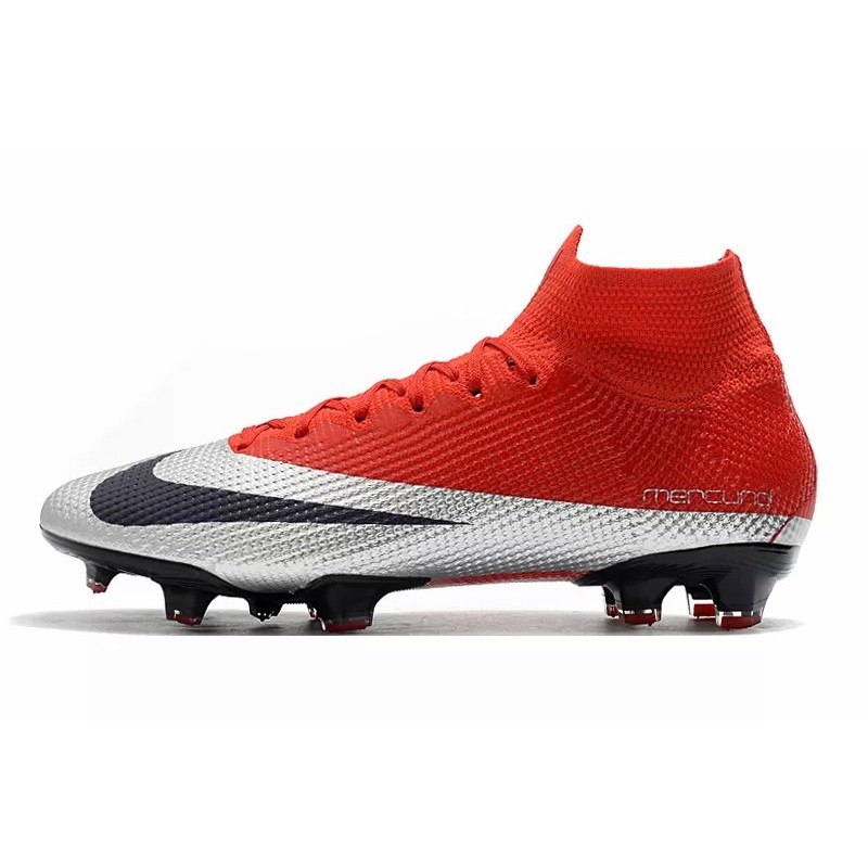 Botas de Fútbol Nike Superfly 7 Elite SE FG Rojo&Plateado (#39~#45)