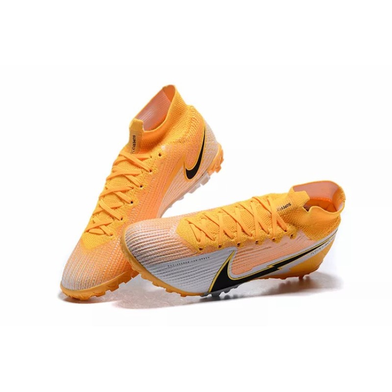 Botas de Fútbol Nike Mercurial Superfly VII 7 Elite TF High Top Naranja&Gris Claro (#39~#45)