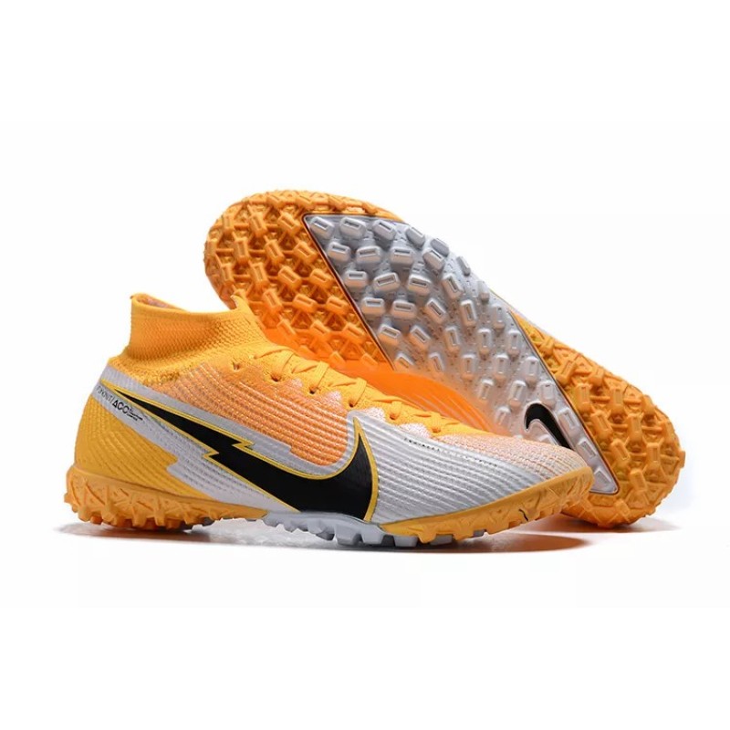 Botas de Fútbol Nike Mercurial Superfly VII 7 Elite TF High Top Naranja&Gris Claro (#39~#45)