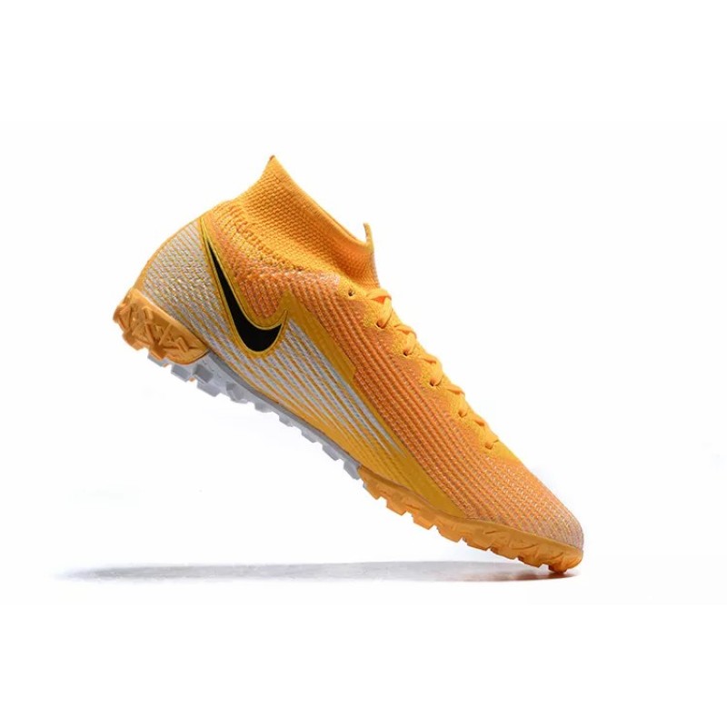 Botas de Fútbol Nike Mercurial Superfly VII 7 Elite TF High Top Naranja&Gris Claro (#39~#45)