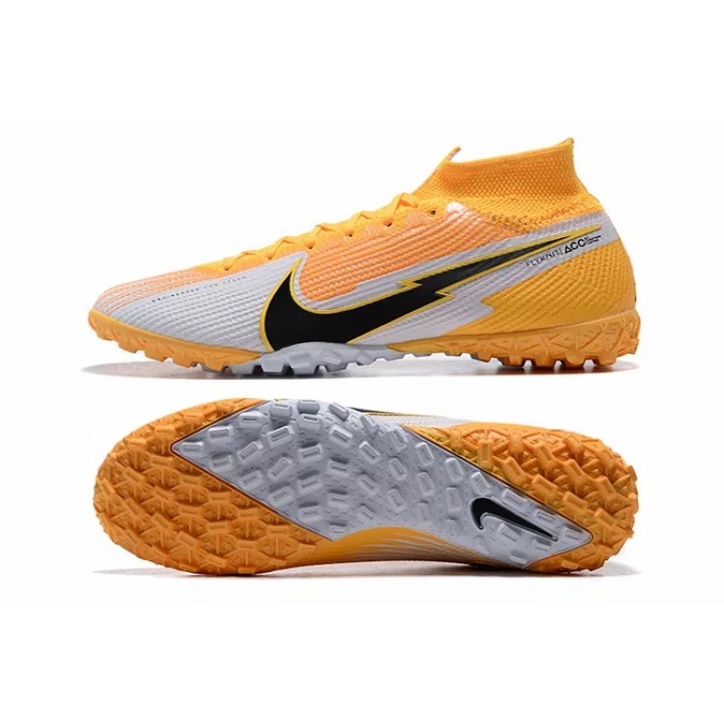 Botas de Fútbol Nike Mercurial Superfly VII 7 Elite TF High Top Naranja&Gris Claro (#39~#45)