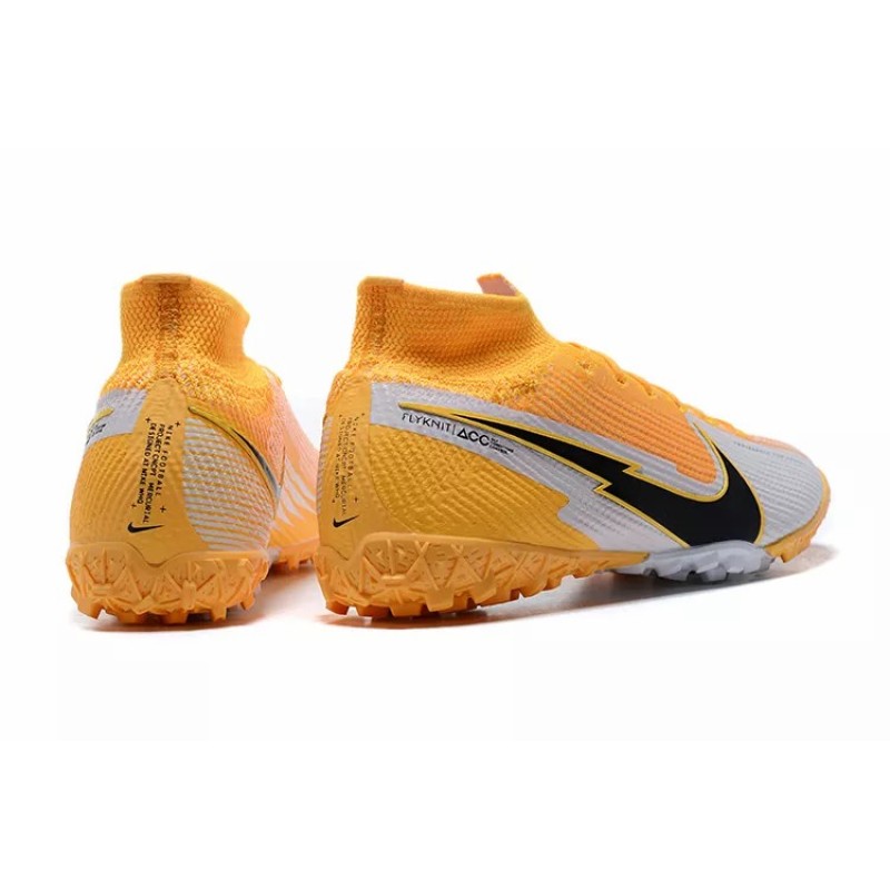 Botas de Fútbol Nike Mercurial Superfly VII 7 Elite TF High Top Naranja&Gris Claro (#39~#45)