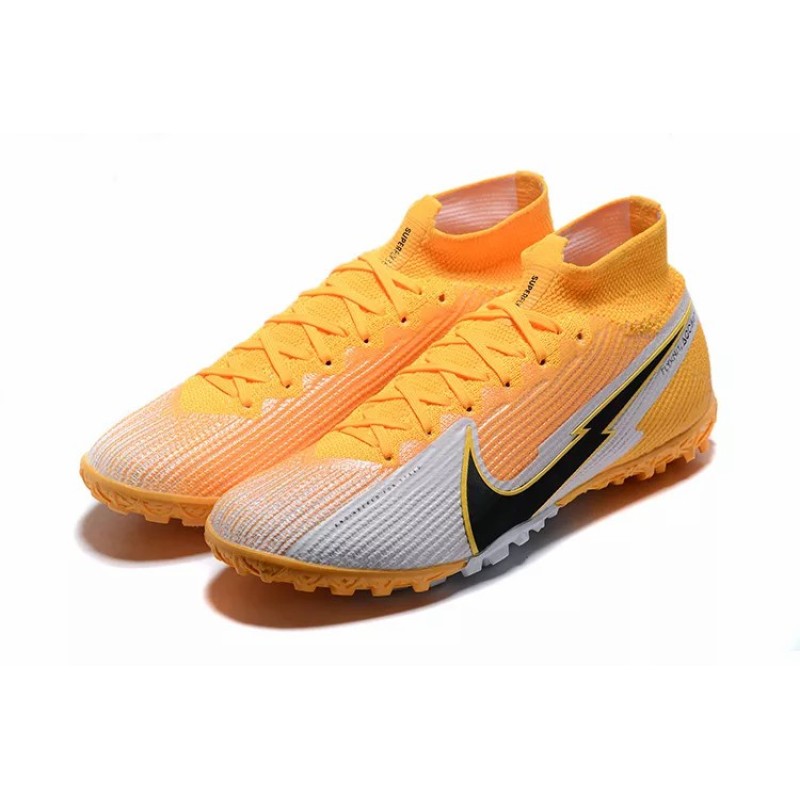 Botas de Fútbol Nike Mercurial Superfly VII 7 Elite TF High Top Naranja&Gris Claro (#39~#45)