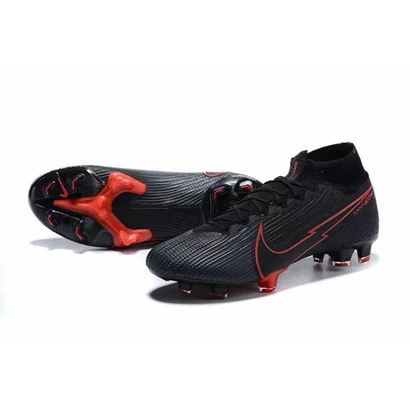 Botas de Fútbol Nike Superfly VII 7 Elite SE FG Negro&Rojo (#39~#45)