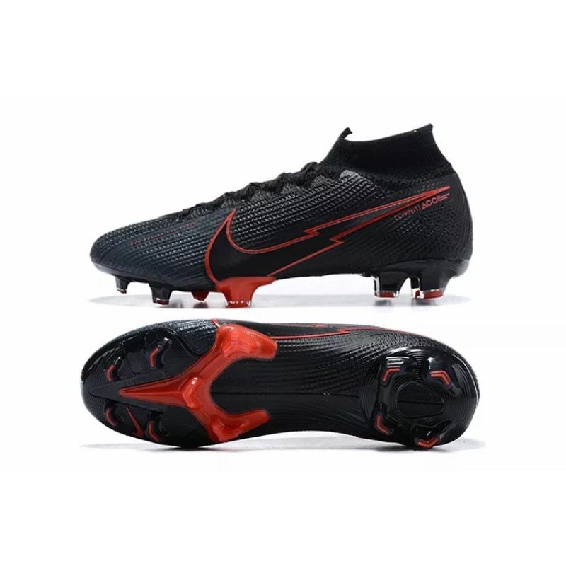Botas de Fútbol Nike Superfly VII 7 Elite SE FG Negro&Rojo (#39~#45)
