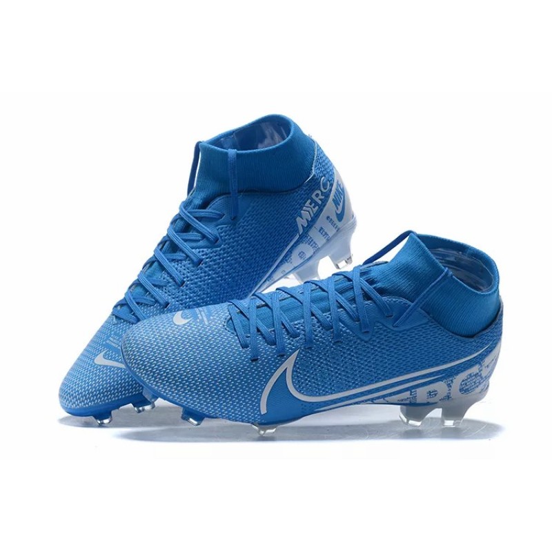 Botas de Fútbol Nike Mercurial Superfly VII Club FG Negro / Azul / Azul Marino (#39~#45)