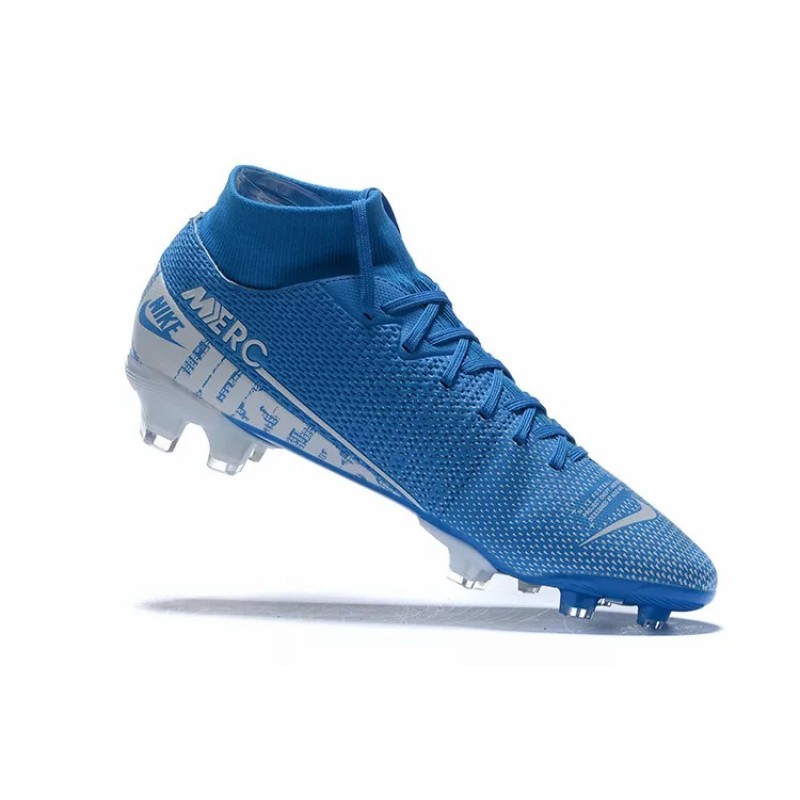 Botas de Fútbol Nike Mercurial Superfly VII Club FG Negro / Azul / Azul Marino (#39~#45)