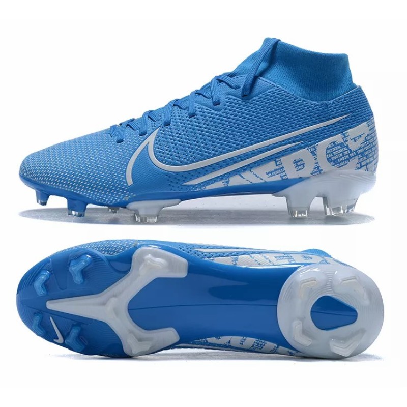 Botas de Fútbol Nike Mercurial Superfly VII Club FG Negro / Azul / Azul Marino (#39~#45)