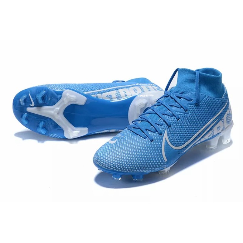 Botas de Fútbol Nike Mercurial Superfly VII Club FG Negro / Azul / Azul Marino (#39~#45)