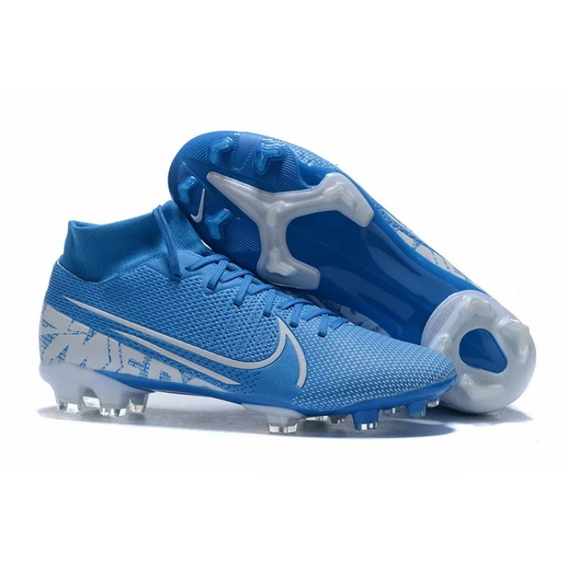 Botas de Fútbol Nike Mercurial Superfly VII Club FG Negro / Azul / Azul Marino (#39~#45)