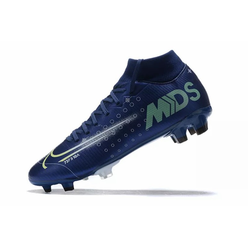 Botas de Fútbol Nike Mercurial Superfly VII Club FG Negro / Azul / Azul Marino (#39~#45)