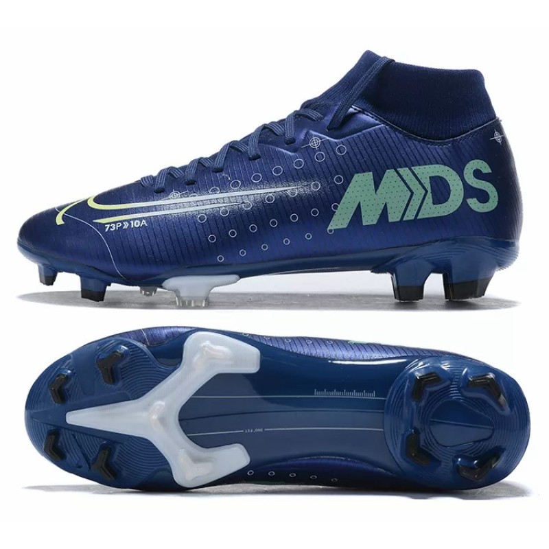 Botas de Fútbol Nike Mercurial Superfly VII Club FG Negro / Azul / Azul Marino (#39~#45)