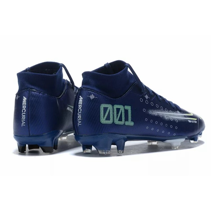 Botas de Fútbol Nike Mercurial Superfly VII Club FG Negro / Azul / Azul Marino (#39~#45)