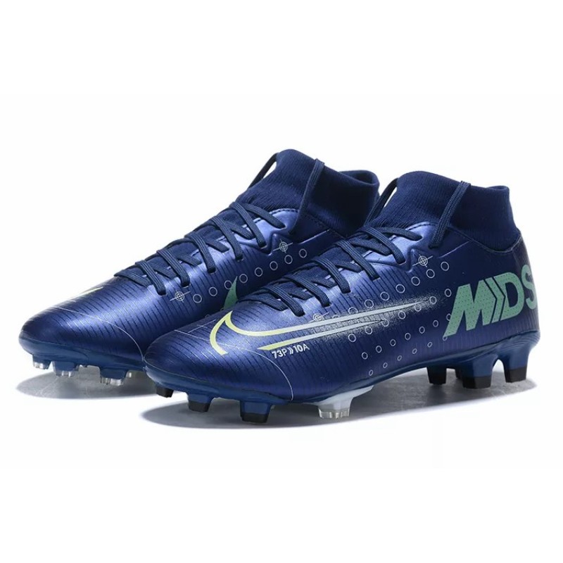 Botas de Fútbol Nike Mercurial Superfly VII Club FG Negro / Azul / Azul Marino (#39~#45)