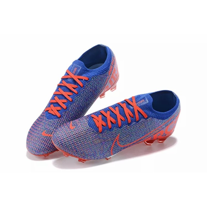 Botas de Fútbol Nike Mercurial Vapor XIII Elite FG Azul&Rojo Naranja (#38~#45)