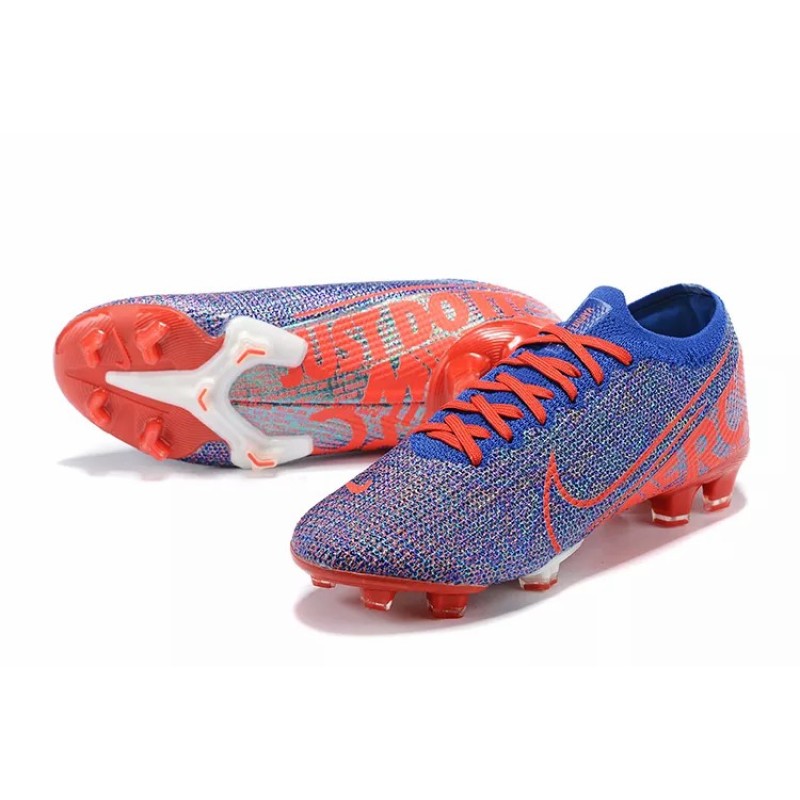 Botas de Fútbol Nike Mercurial Vapor XIII Elite FG Azul&Rojo Naranja (#38~#45)