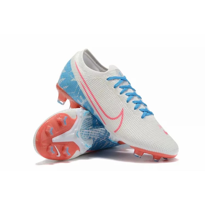 Botas de Fútbol Nike Mercurial Vapor XIII Elite FG Blanco&Naranja&Celeste (#38~#45)